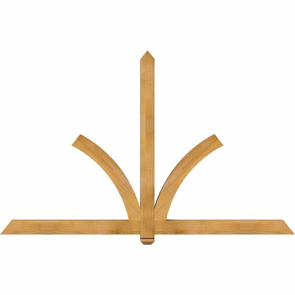 Ekena Millwork Redmond Rough Sawn Timber Gable Bracket, Western Red Cedar, 84"W x 53"H x 4"D x 4"F, 15/12 Pitch GBW084X53X0404RED00RWR - main